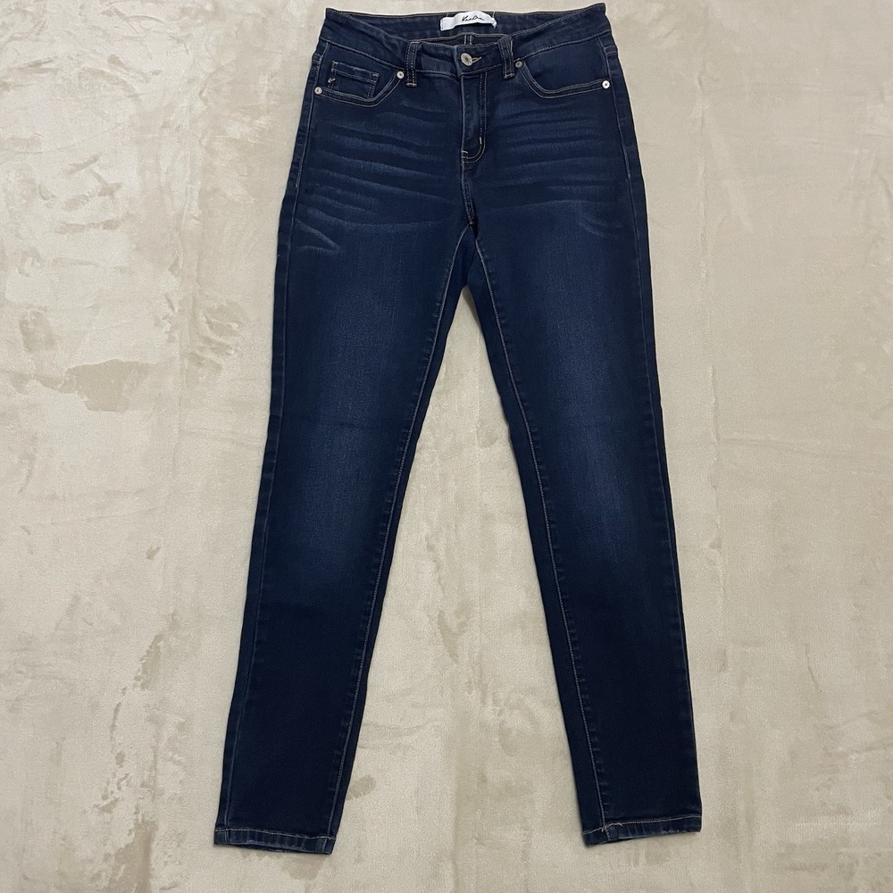 KanCan Jeans Womens Size 11/29 Skinny Stretch Blue Denim Dark Wash Mid Rise‎